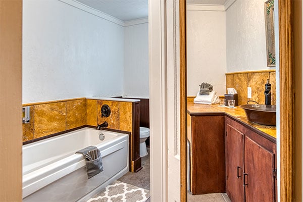 Downstairs Bathroom with Jetted Tub