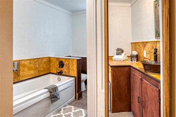 Downstairs Bathroom with Jetted Tub