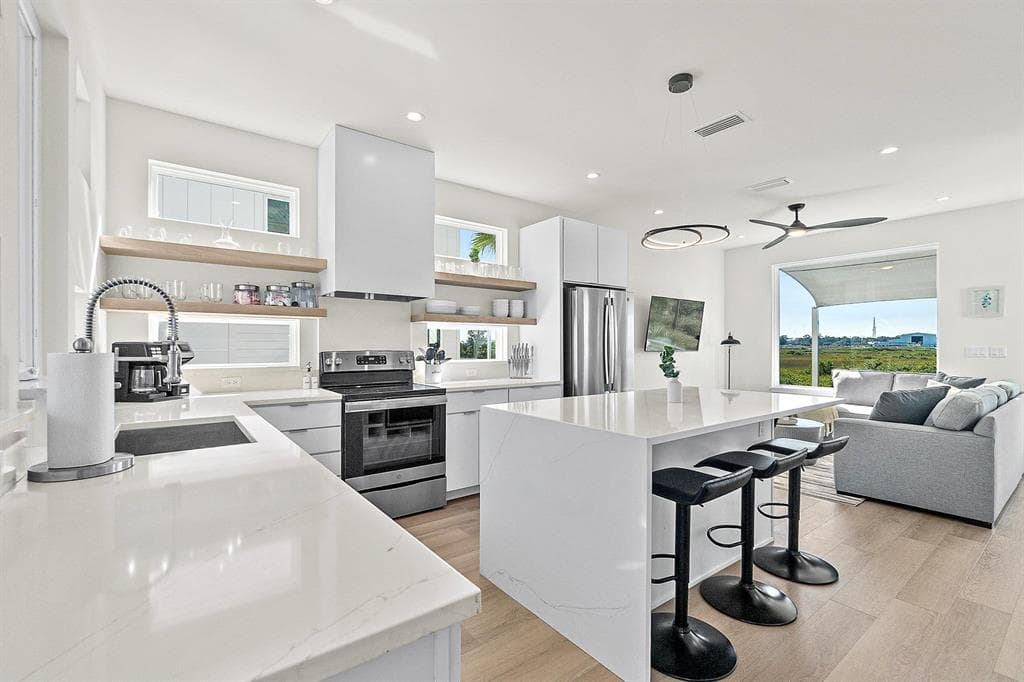 Kitchen and Living Room