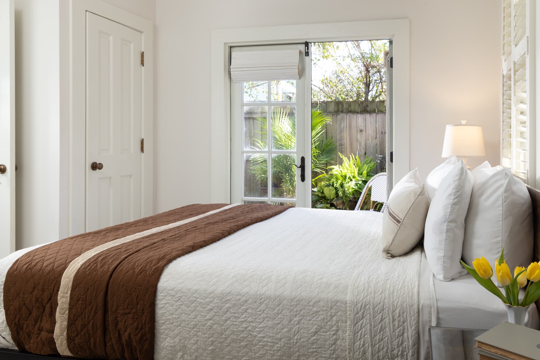 back bedroom next to courtyard
